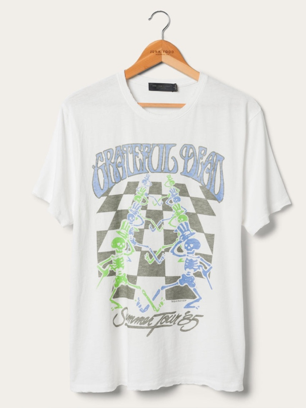 NWT Junk Food Clothing Grateful Dead Checkers Tee Size Medium